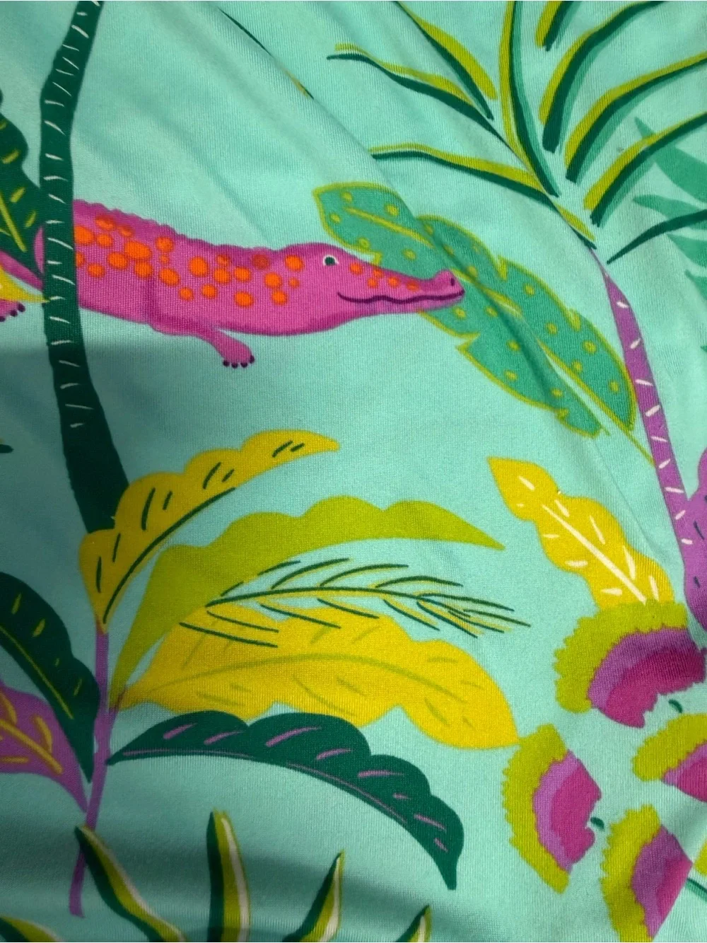 Room Service Women’s Large 2PC Pajama. Set Turquoise Crocodile Cove EUC Cozy - Picture 4 of 9